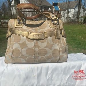 Gold Coach handbag